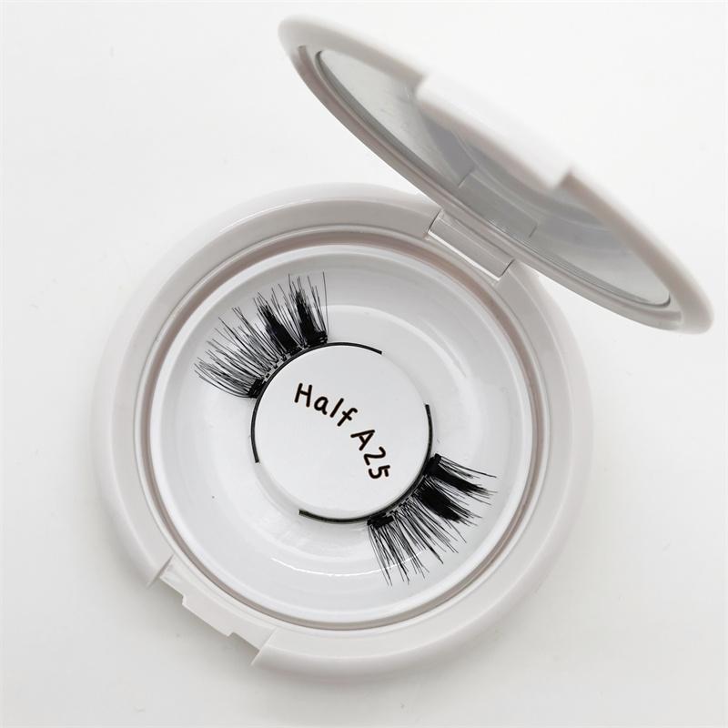 New No Glue No Eyeliner Handmade Synthetic Hair Cruelty-Free Reusable Half False Eyelashes Soft Band Quantum Magnetic