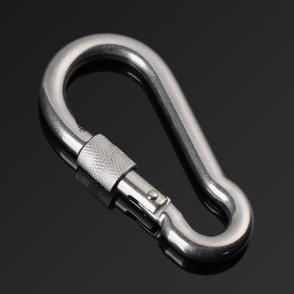 Spring Buckle 304 Stainless Steel Camping Equipment Safety Hook Lock Ring Carabiner Travel Kit