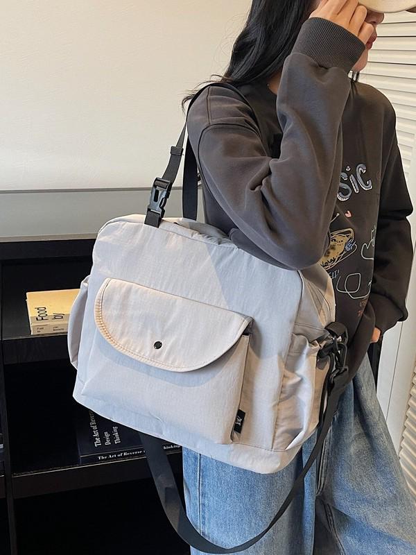 2025 Korean Style Color Block Patchwork Shoulder Bag: High-End, Large Capacity, Versatile, Single Shoulder & Crossbody Option