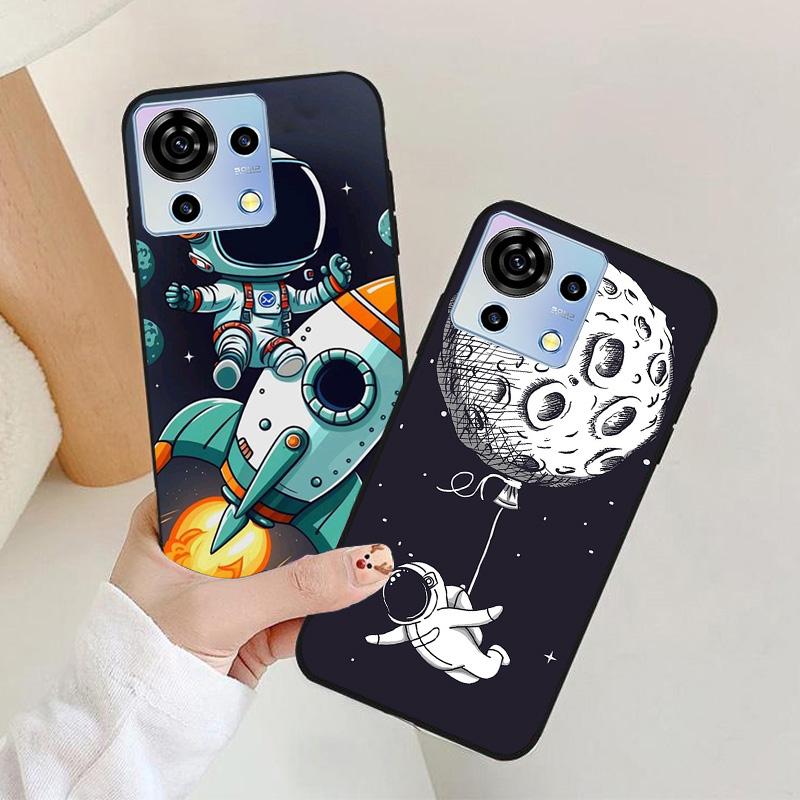 Für ZTE Blade V50 Vita Handyhülle Astronaut Silikon Kameraschutz Rückseite Für ZTE Blade V50Vita 6,75" Funda Coque Capa