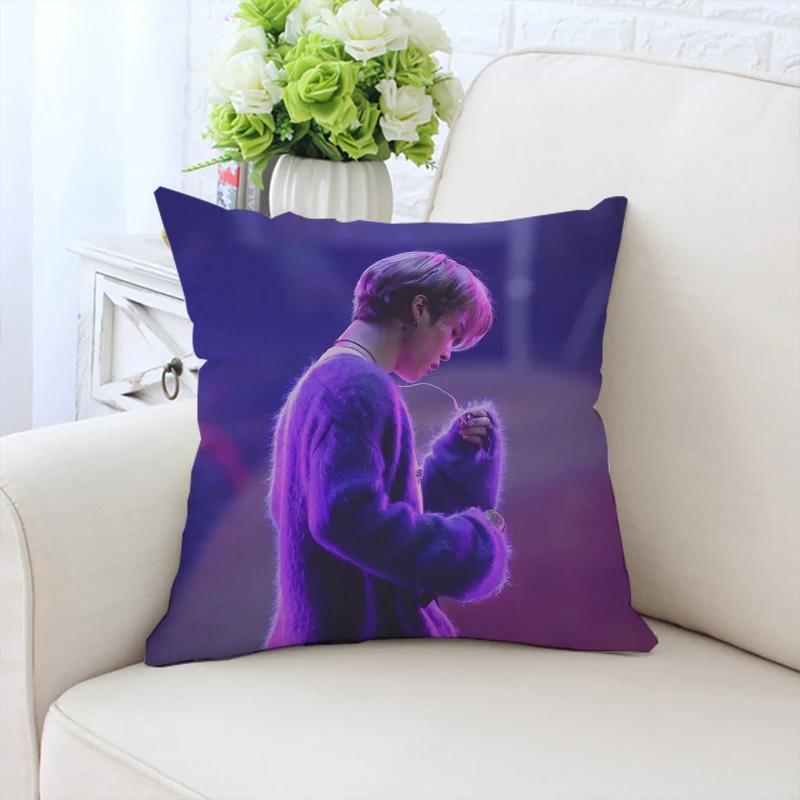 Custom Pillowcase P-Park Jimins Double-sided Printed Sofa Cushion Cover Office Chair Waist Cushion Headboard Cushion 40x40cm