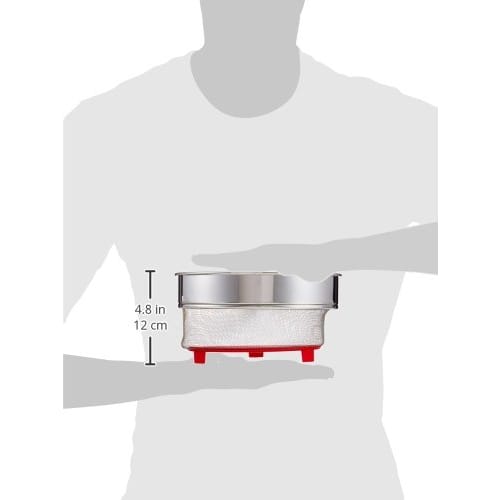 Asano Seisakusho Deep Mesh Triangular Corner Dish [Body] 18-0 Stainless Steel [Grid] 18-8 Stainless Steel [Legs] ABS Plastic, Japan JSV04001