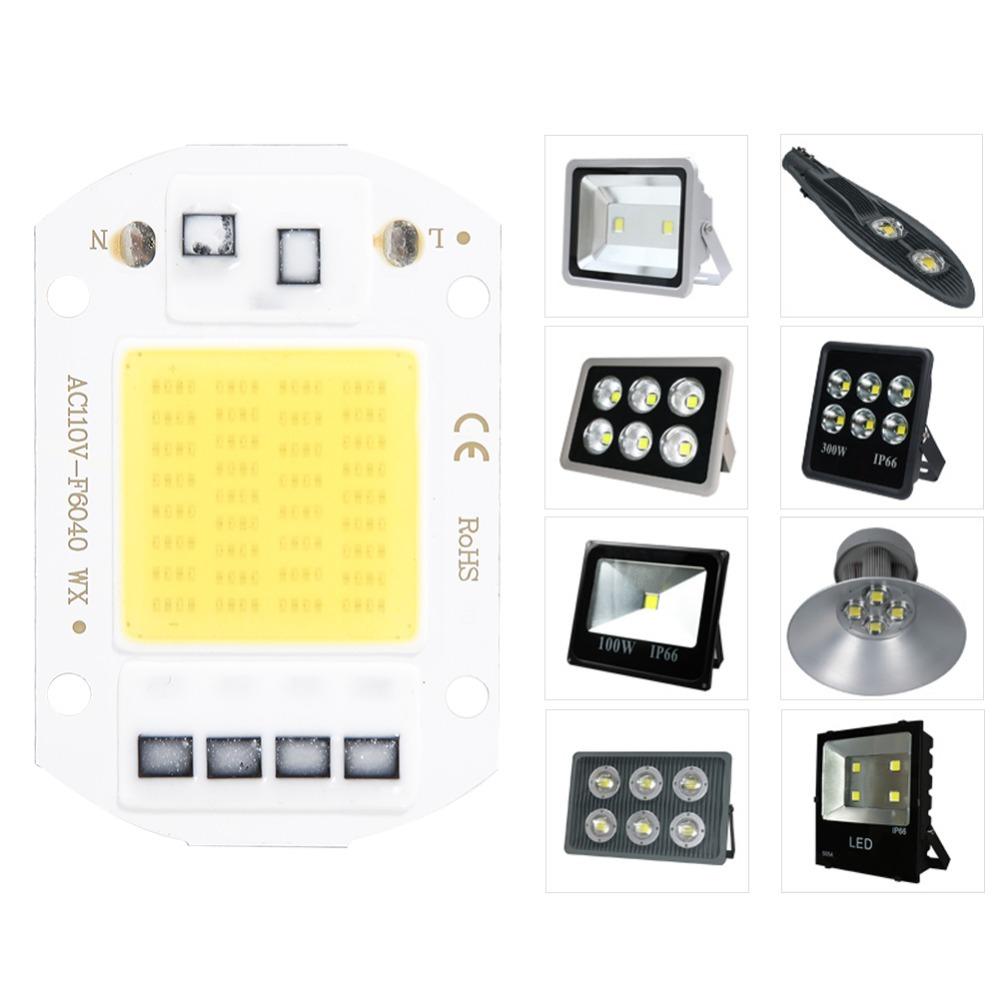 2pcs 50W COB LED Bulb AC110V Integrated Chip Light Source  For DIY Indoor Lighting