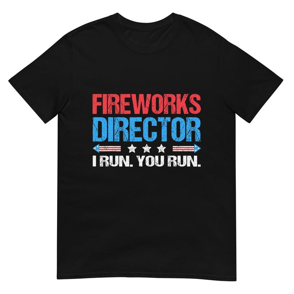 Директор фейерверков - Я бегу, ты бежишь, смешная футболка на 4 июля 3XL