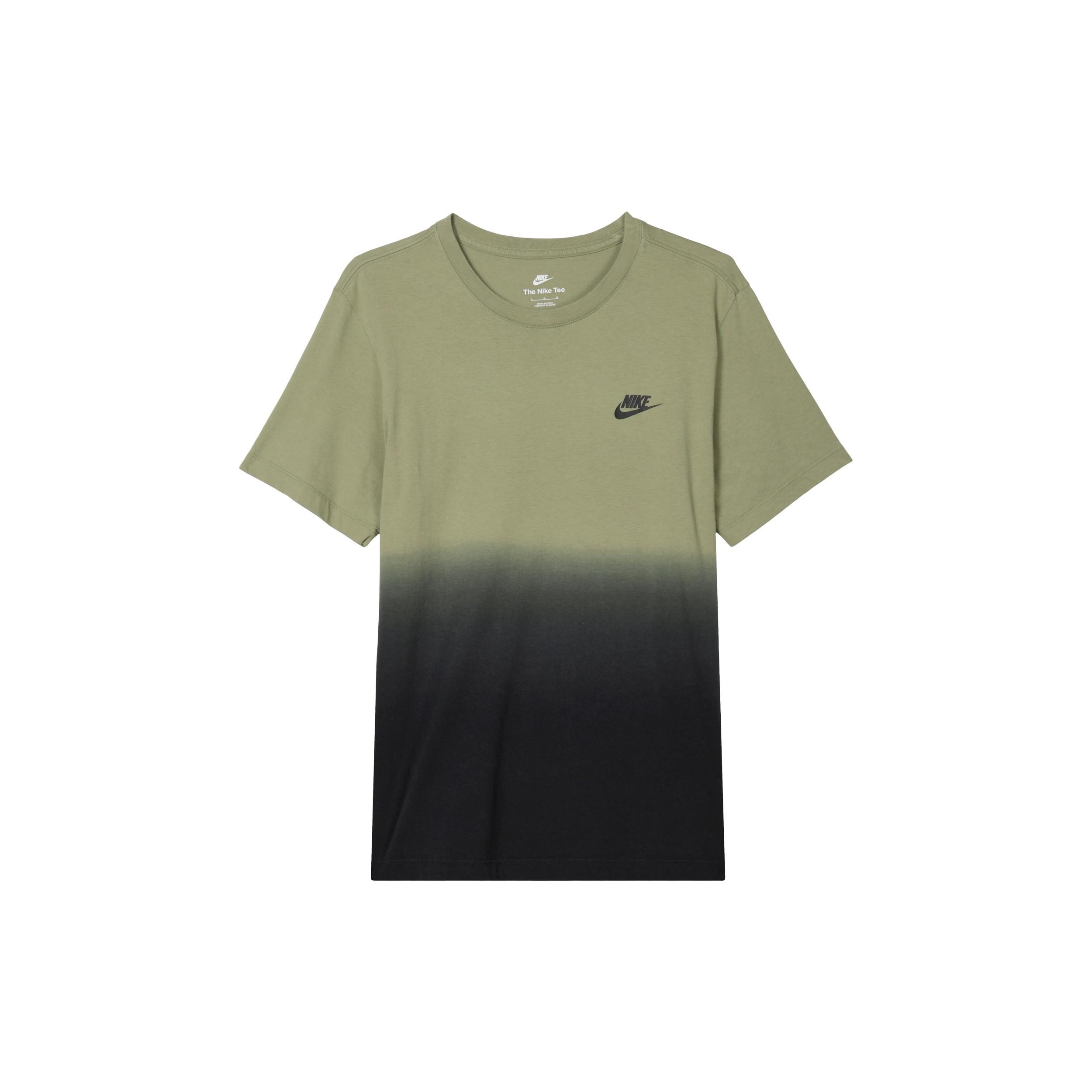 Men s Nike Logo Printing Gradient Casual Sports Short Sleeve Wild Green T-Shirt DR7824-334 M