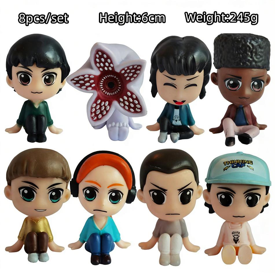 

8 шт./комплект Игрушки с мультяшными персонажами Милый Один Демогоргон Аниме Фигурка ПВХ Модель Игрушки Украшения Детские Подарки Для Детей Хэллоуин