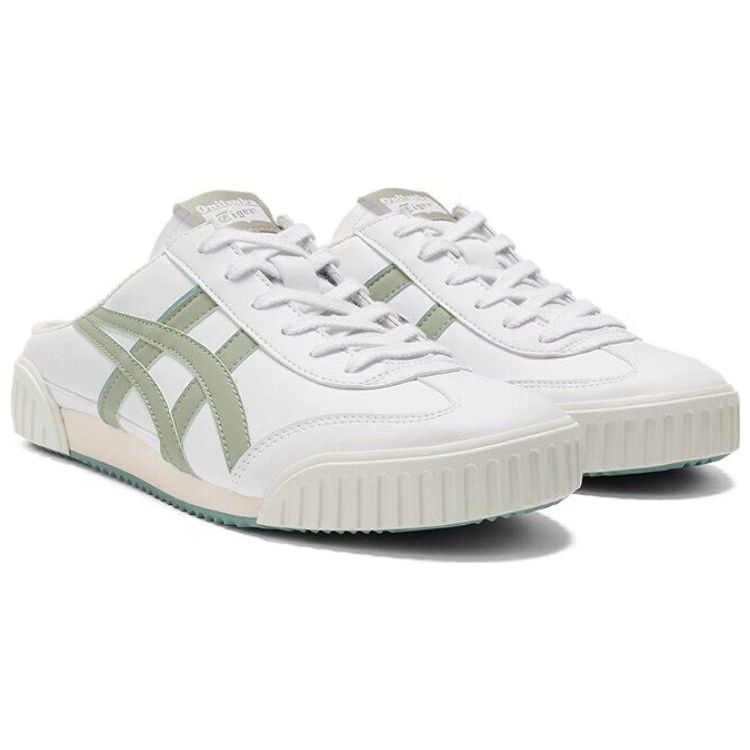 ONITSUKA TIGER Machuation Sabot Comfortable Non-Slip Durable Low-Top Casual Shoes Unisex Sneaker White Green 1183C012-102