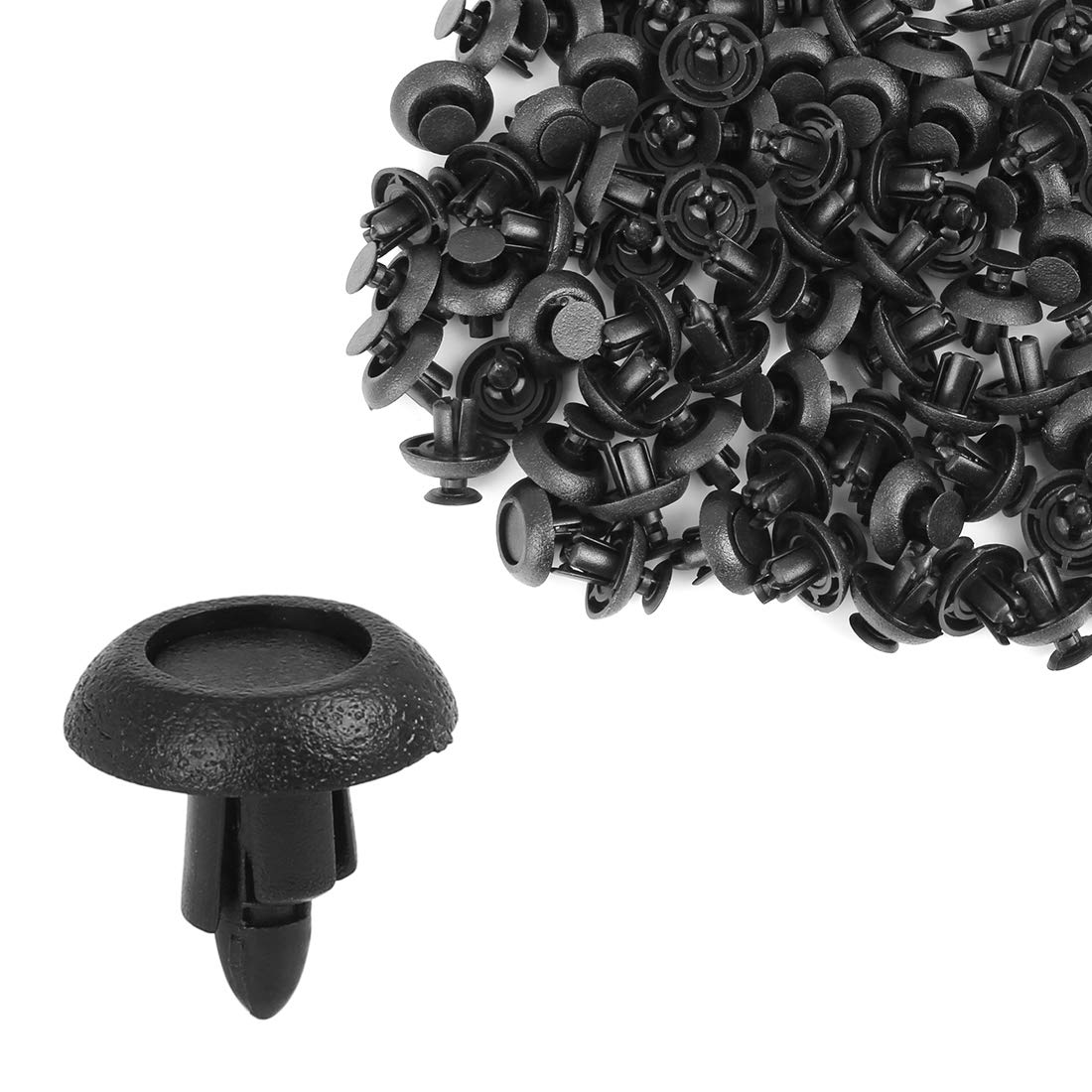 

uxcell 90467-07211 Retainer Clip Push Type for Toyota 90467-07211 Pack of 100 чёрный