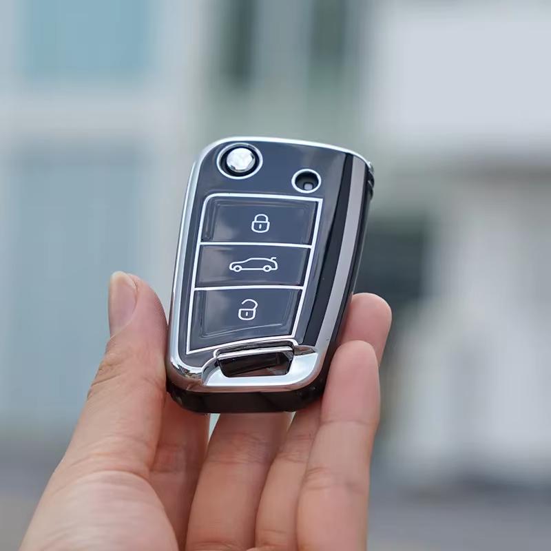 Yumuşak TPU Araba Anahtarı Kılıfı Kabuk Fob Tutucu Koruyucu VW Polo Skoda Octavia A7 Kodiaq Seat Ateca Leon Golf 7 MK7 VII Tiguan için