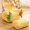 Corduroy Lazy Chair Fabric Balcony Tatami EPS Padded Small with Footrest Cushion Sofa Modern Simple Beanbag Sofa