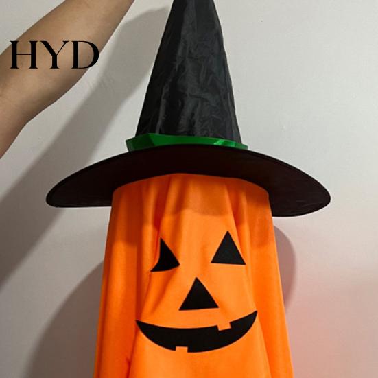 Gothic Party Theme Decor Cute Halloween Hanging Decor, Pumpkin Ghost Pendant with Indoor Festival Atmosphere Props Wizard Hat, Spooky Witch