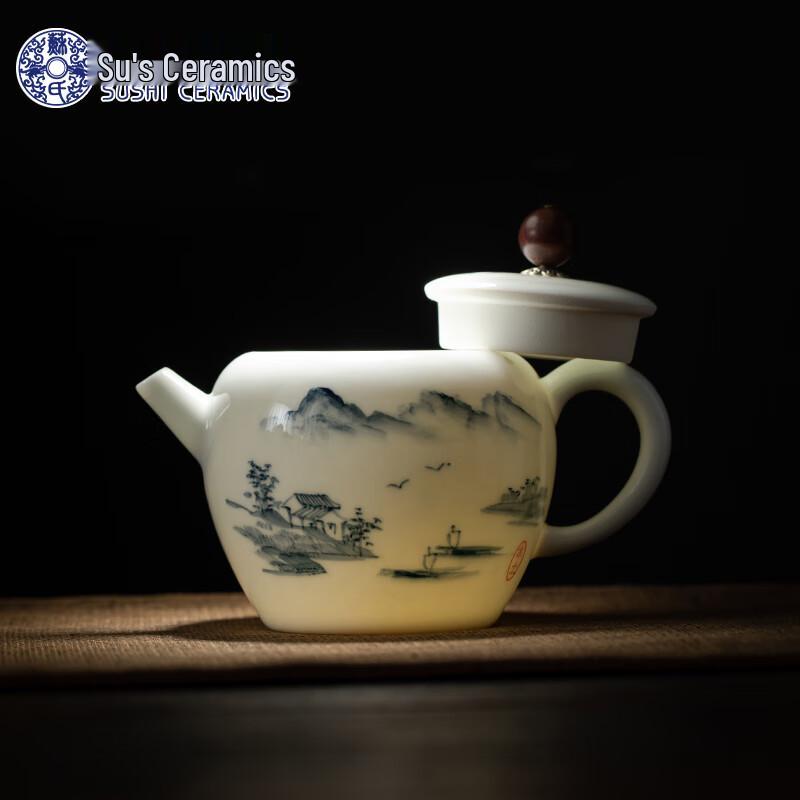 

SUSHI CERAMICS 220ml Hand-Painted Landscape Gongfu Teapot