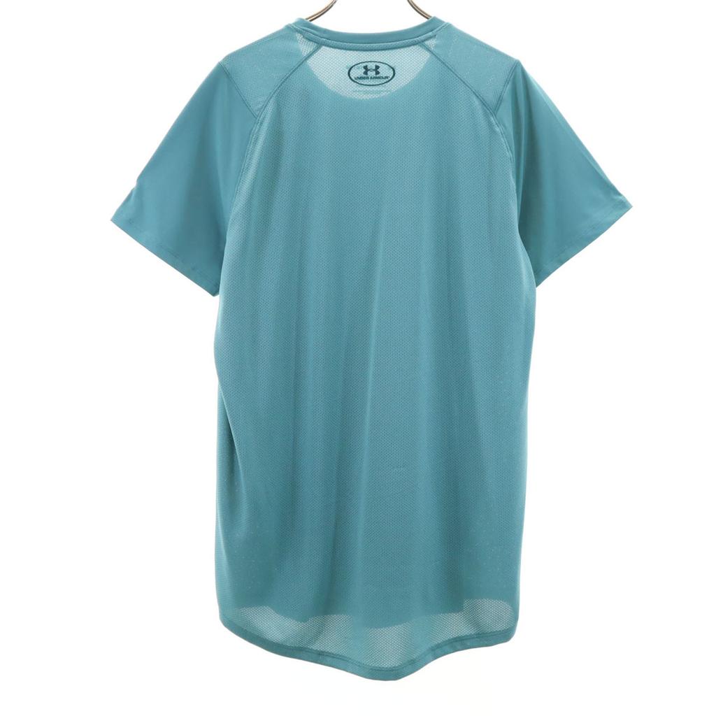 Under Armour Trainings T-Shirt kurzärmlig Mesh-Einsätze XL Grün System Herren Gebraucht
