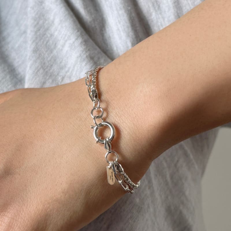 

warmrecord Silver925 Rope layered Bracelet_B013 2XL 20cm - 20.8cm