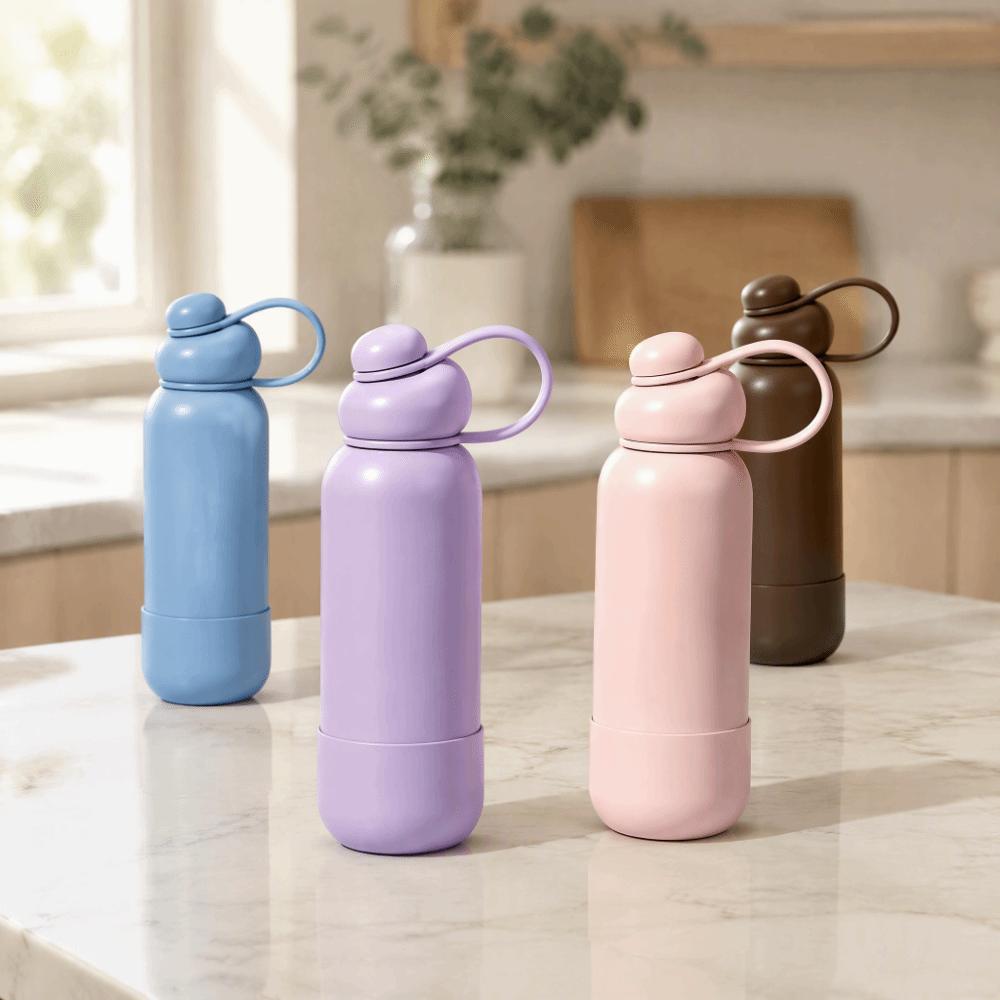 740ml Sports Thermos Bottle Stainless Steel Portable Vacuum Flask Coffee Tumbler Travel