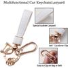 Gold-Edged Key Cover Pendant with Stone Pattern Keychain for Cars - Cross-Border Bestseller