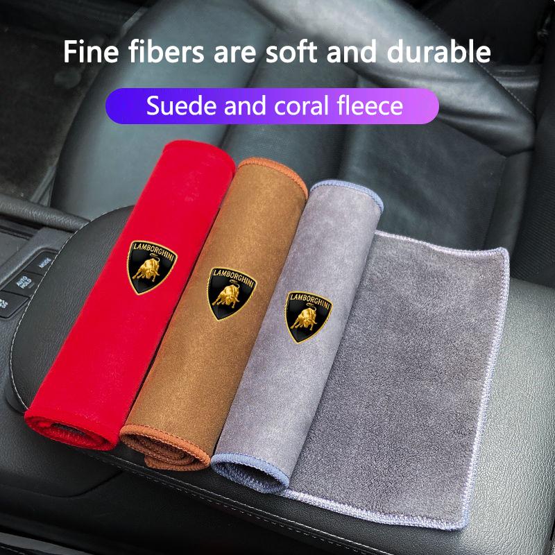 Soft Suede Car Wash Microfiber Towel Car Cleaning Drying Cloth For Lamborghini LP570 LP610 Urus LP700 LP770 Gallardo Aventador