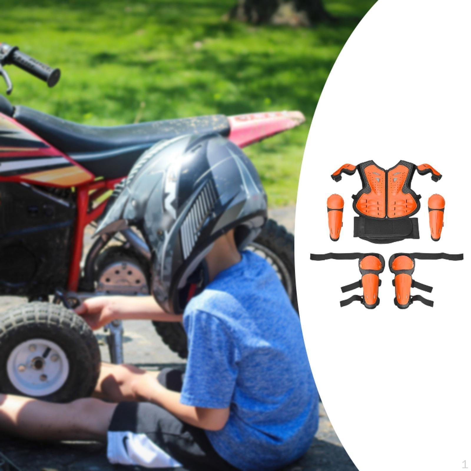 

Детский мотоциклетный бронежилет, защита груди для мотокросса, катания на коньках, детей оранжевый