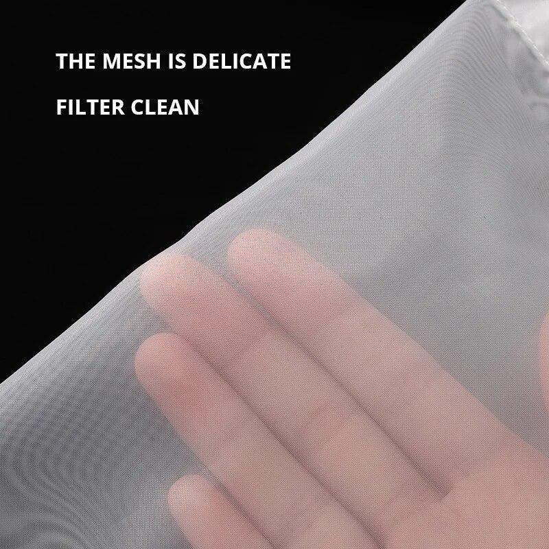 1ks 100/200 mesh nylonový filtrační sáček na mléko, potravinářské filtrační sítka, síťované kuchyňské sítka, sáčky na jogurt, čaj, pivo, kávu, olej