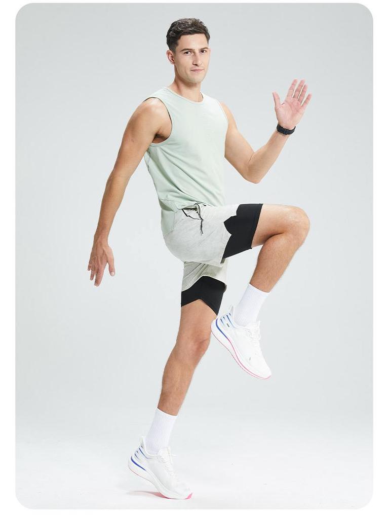 Unisex Quick-Dry Ice Silk Sports Tank Top - Breathable, Round Neck, Sleeveless for Basketball Training