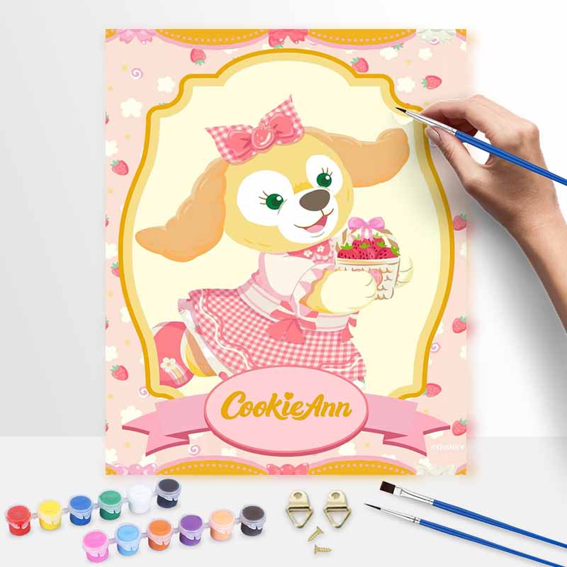 Disney Oil Painting Kit Cookie Ann Strawberry Home Bedroom Wall Decor Handmade Gift 20x30cm