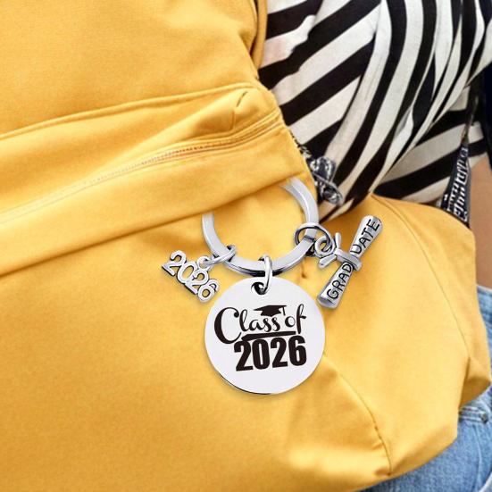Keychain Pendant Class of 2026 Durable Stainless Steel Keepsake Nursing Law Students Keychain