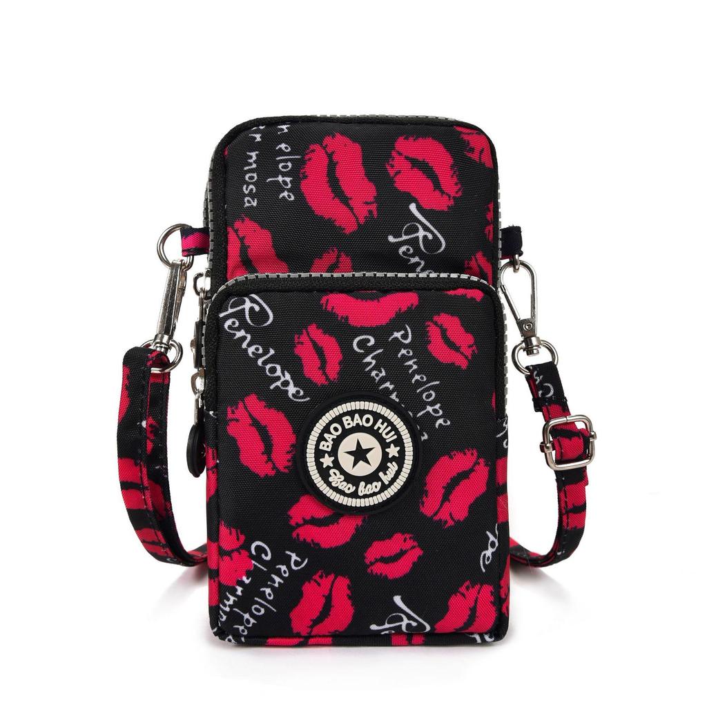 Korean Style Crossbody Phone Bag – Women's Fabric Pouch, Neck Hanging Sports Armband, Vertical Wrist Coin Purse