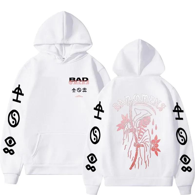 Bad Omens The Concrete Forever Tour Hooded Unisex Harajuku Hip Hop Gothic Sweatshirt Men Casual Oversized Hoodie Streetwear