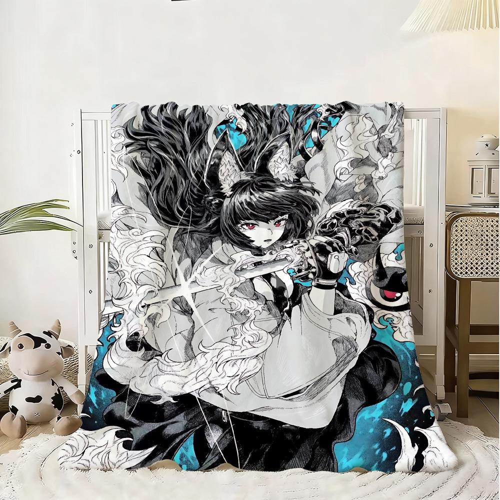 Zenless Zone Zero Hoshimi Miyabi Throw Kid-Friendly Flannel Throw Blanket Soft Warm Anti-Static Washable All Season