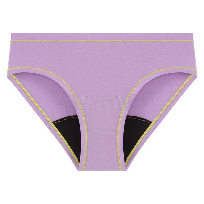 European and American teenagers cute multi-color sustainable washed menstrual underwear solid color menstrual leak-proof aunt pants women