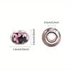 5/15/30pcs Resin Material Flower Pattern Large Hole Bead Decorative Bead Craft Bead DIY Bracelet Necklace Earrings Keychain Jewelry Accessories