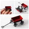 Gifts Red Small Pulling Cart Dollhouse Garden Furniture Mini Garden Cart Toy Miniature Cart Mold
