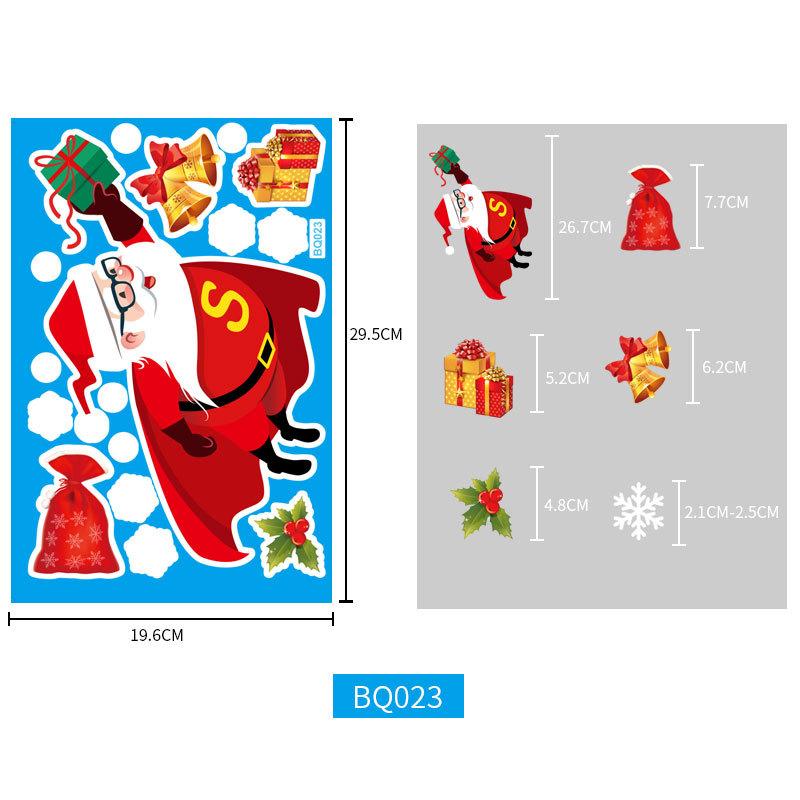 Weihnachtsspiegel-Aufkleber, Weihnachtsmann, Schneemann, Elch, Fensteraufkleber, Schneeflocke, Fensteraufkleber, Frohe Weihnachten, Frohes Neues Jahr 2025