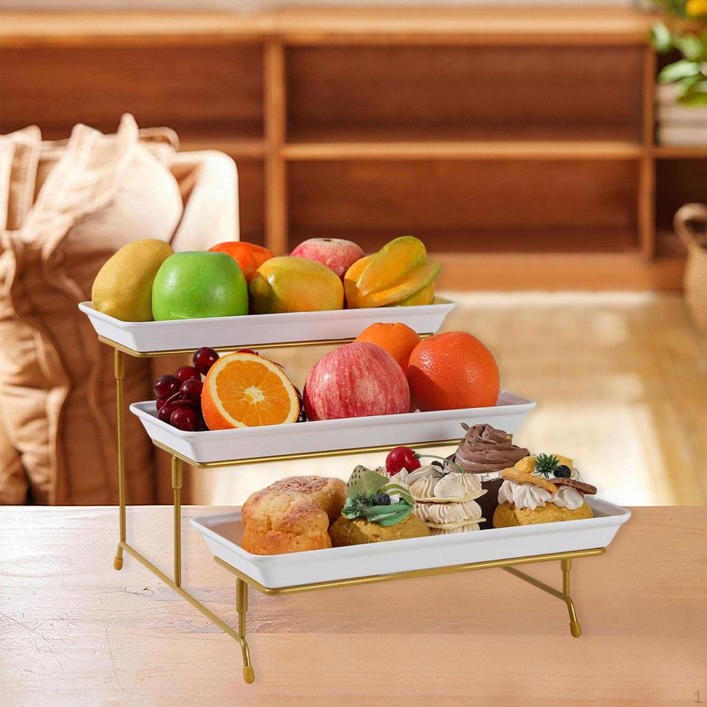 Serving Tray for Fruits And Desserts, Decorative Display Stand, Versatile Reusable
