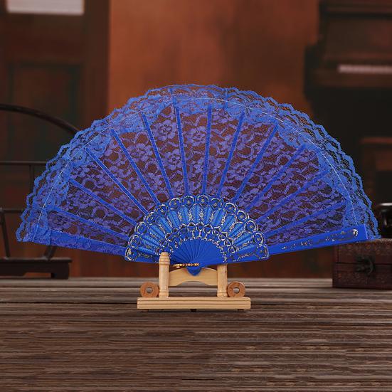Handheld Folding Fan Faddish Delicate Lightweight Dance Fan Stylish Foldable Hand Fan with Lace Trims Folding Fan for Outdoor