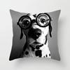 Black and White Geometric Portrait Pillowcase Home Sofa Office Cushion  Cover  Decor Car Decoration