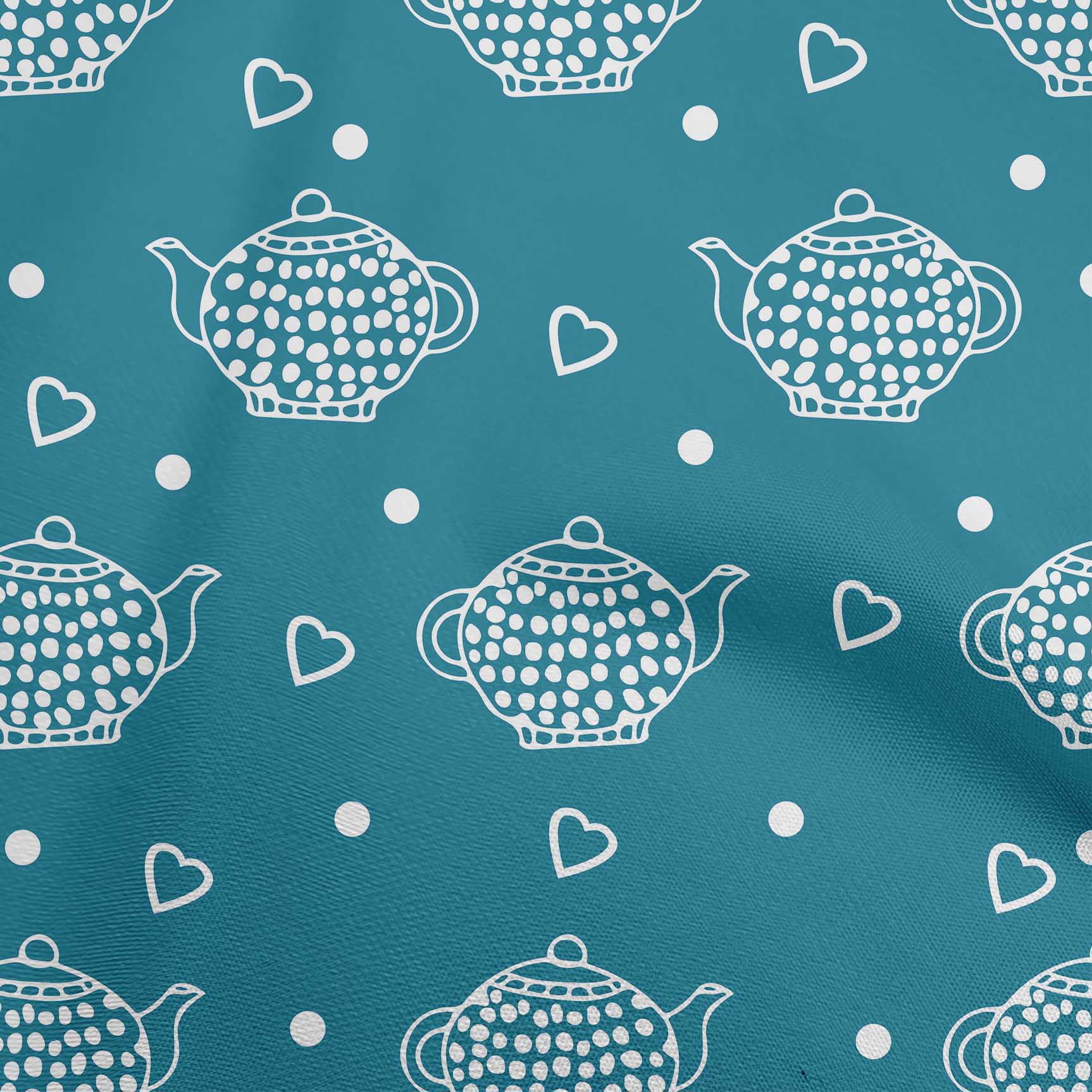 

OneOone Cotton Flex Light Green Fabric Tea Kettle Швейна тканина у дворі з принтом для шиття одягу своїми руками 40 дюймів 42 Inch Wide - Viscose Chiffon чирок синього кольору