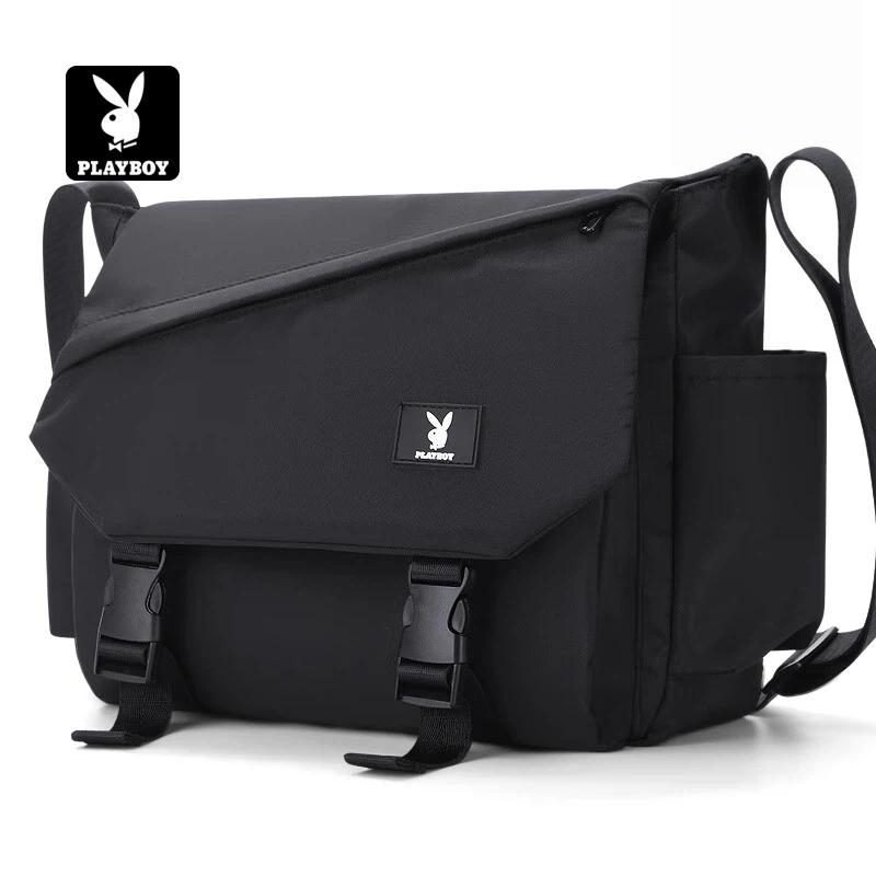 PLAYBOY Men's Crossbody Bag, Large-Capacity Shoulder Bag, Commuter Messenger Bag, Sport Bag