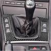 Premium Carbonfaser-Konsolen-Schalthebel-Panel-Abdeckung Zierleiste Kompatibel mit BMW 3er E46 9805 und Verbessern Sie Ihr Auto
