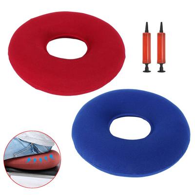2Pcs Donut Cushion Seat Portable Inflatable Seat Pillow with Air Pump for Hemorrhoid Tailbone Coccyx Pain