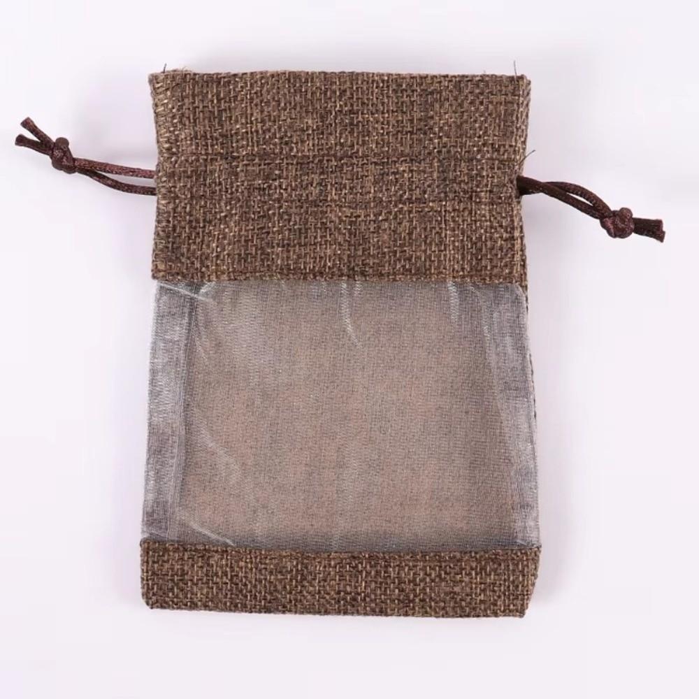 1/10PCS Washable Storage Bags Cotton Linen Burlap Gift Bags Gift Drawstring Bags For Gift Giving