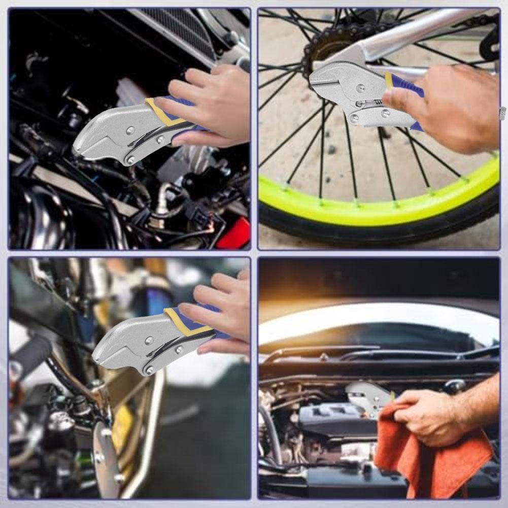 For Tight Spaces Locking Pliers Straight Jaw Pliers Lever Tensile Spring Powerful Clamping Portable Lightweight