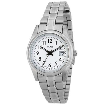 J-AXIS Unisex NHL01-SW (Sun Flame) Round Watch Silver Analog