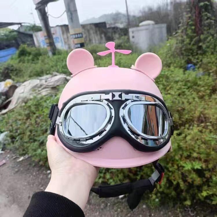 Electric Vehicle Certification Universal Harley Battery Car Retro Helmet Four Seasons Riding Half Helmet Summer Men and Women Bottom Hat