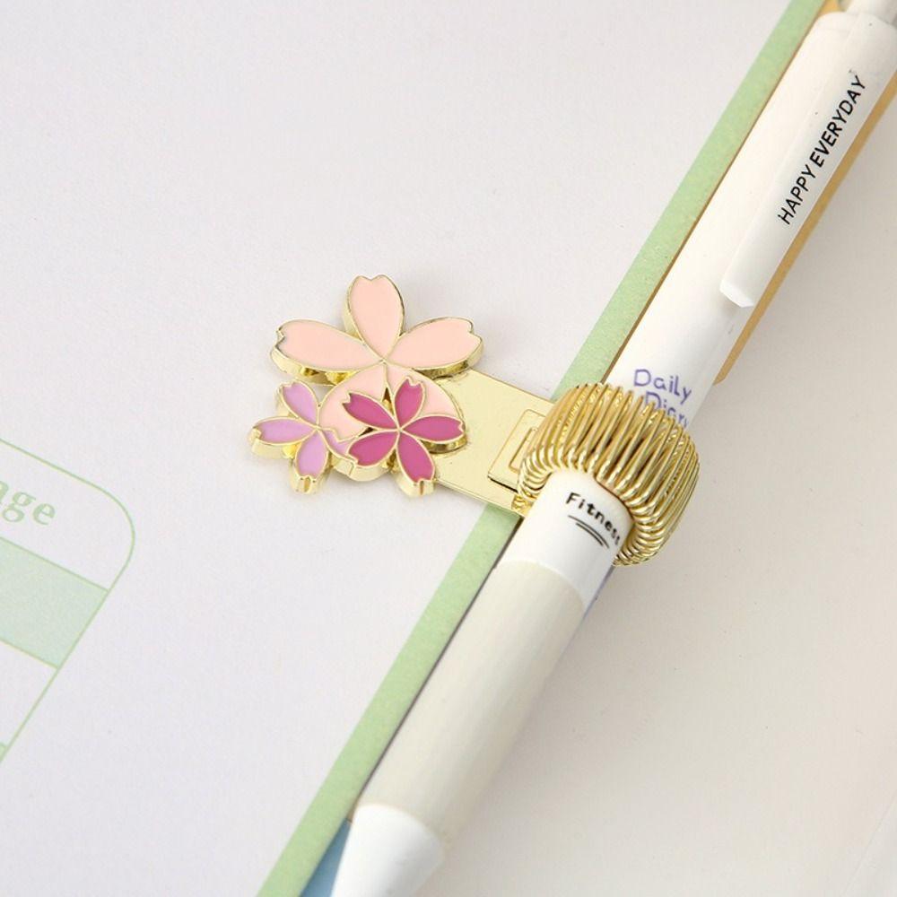 Metal Metal Pen Holder Retro Journal Clip Creative Pen Clip  School
