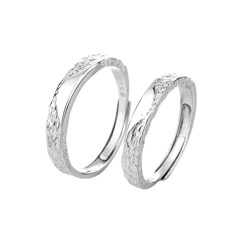 Manhe S999 Sterling Silver Couple Rings