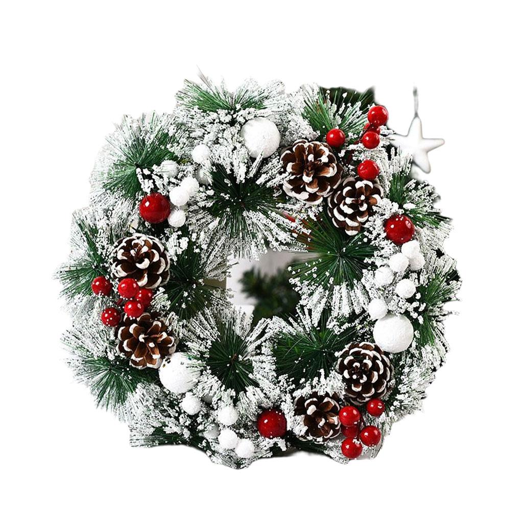 

ПВХ Рождественский венок Искусственная гирлянда Украшения Домашний декор Настенные дверные цветы Подвесные украшения Рождественские гирлянды