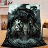 1PC Alien horror Artwork Flannel Blanket Gift, Suitable for Both Men And Women, Soft Ideal for Beds And Sofa, Birthday Or Christmas Gift