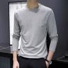 Men S Long Sleeve T Shirt Slim Fit Solid Color Casual Basic Top