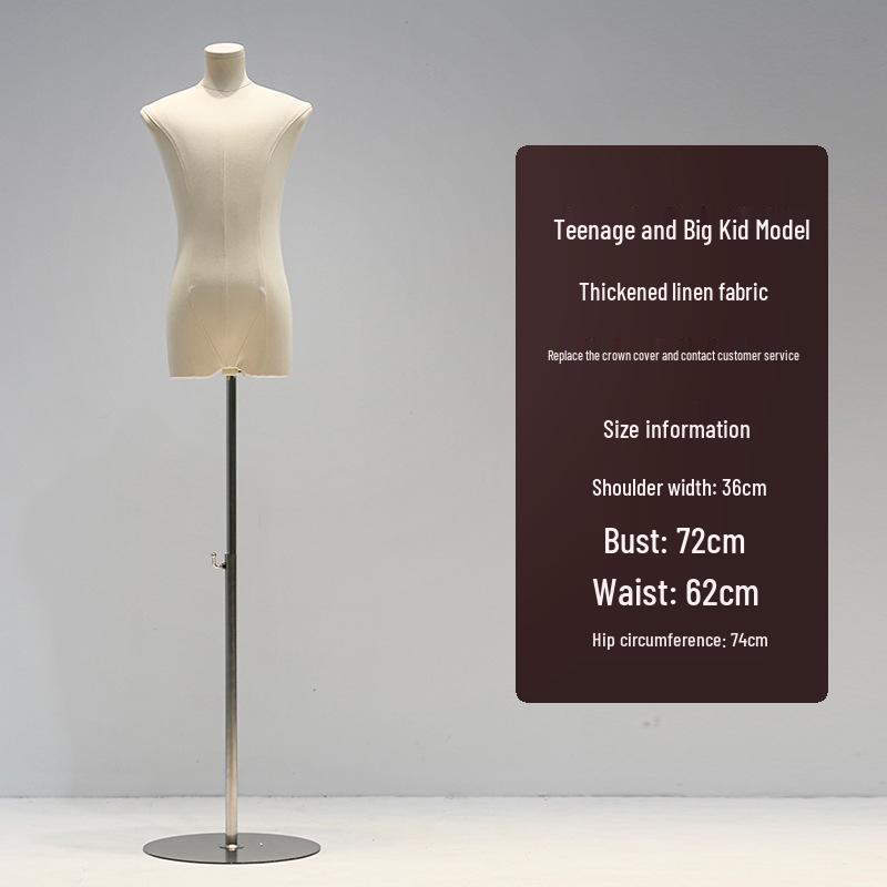 Big Kids' Clothing Store Teen Half-Body Mannequin - Male/Female Display Stand